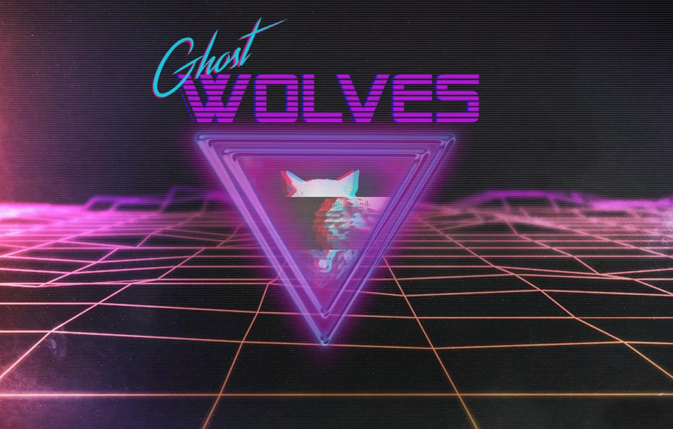 Фото обои музыка, фон, неон, лого, retro, Synthpop, Darkwave, Synth