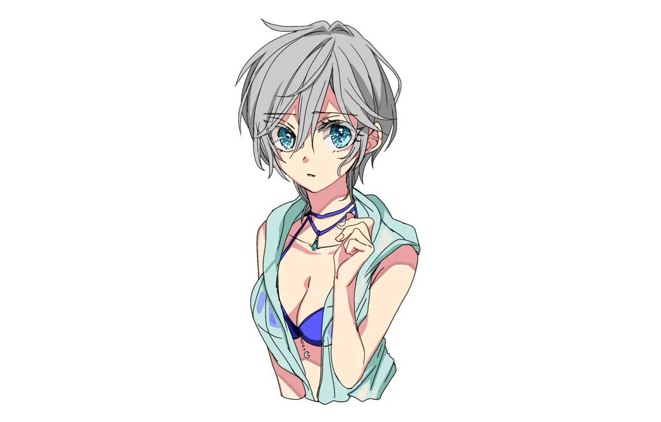 Фото обои girl, sexy, lingerie, Anastasia, bra, cleavage, boobs, anime