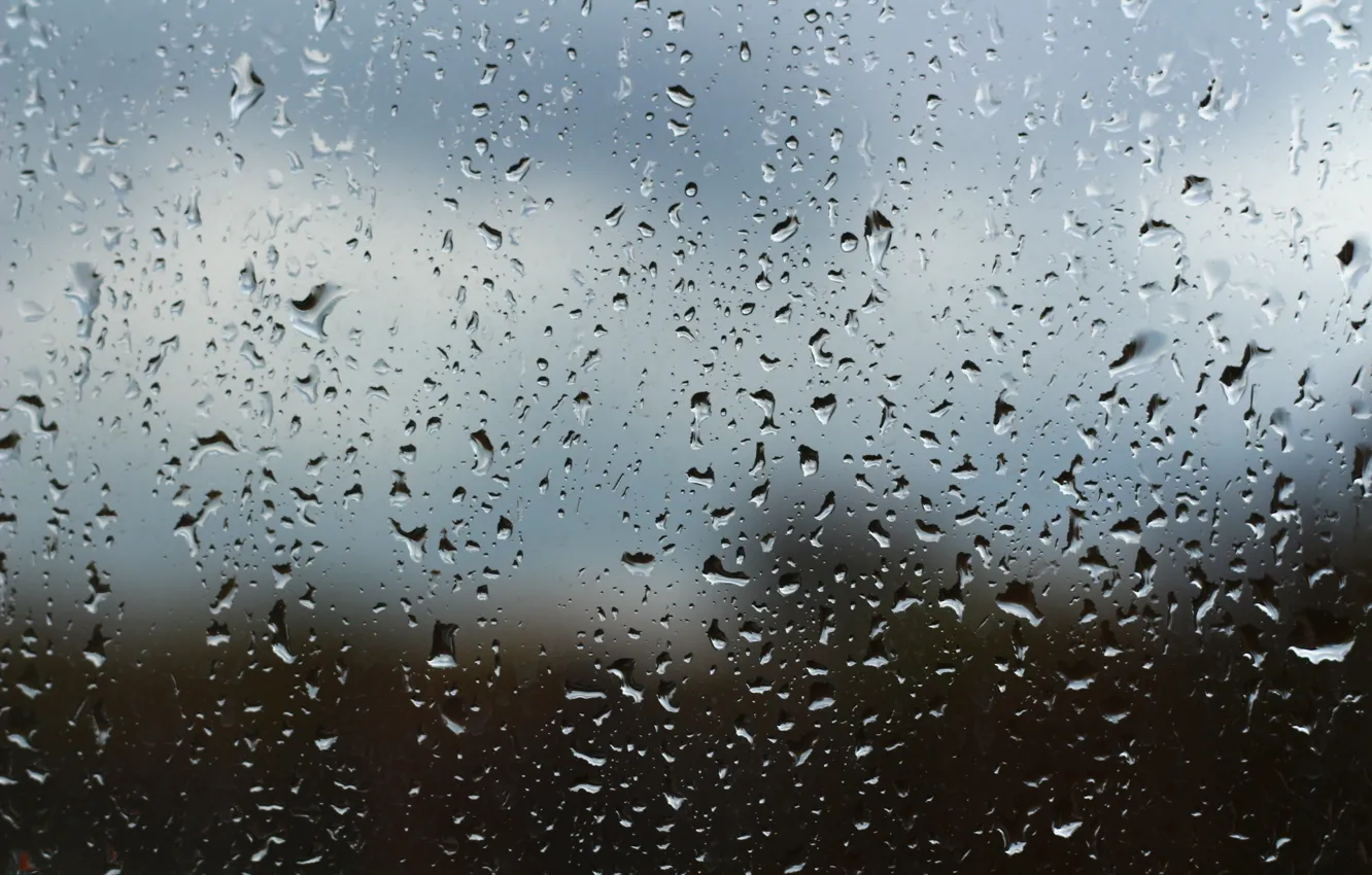 Фото обои капли, фон, дождь, окно