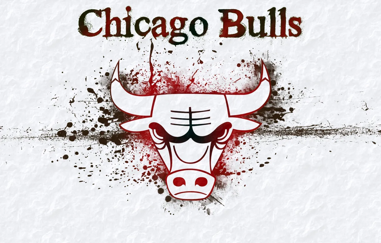 Фото обои фон, логотип, лого, баскетбол, Logo, NBA, Chicago Bulls, бык