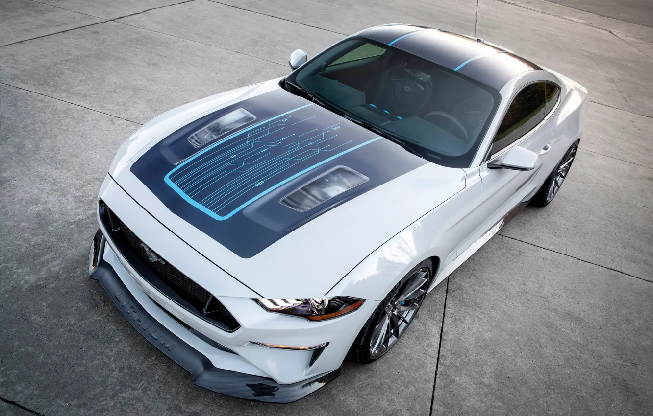 Фото обои Concept, Mustang, Ford, Lithium, 2019, SEMA 2019