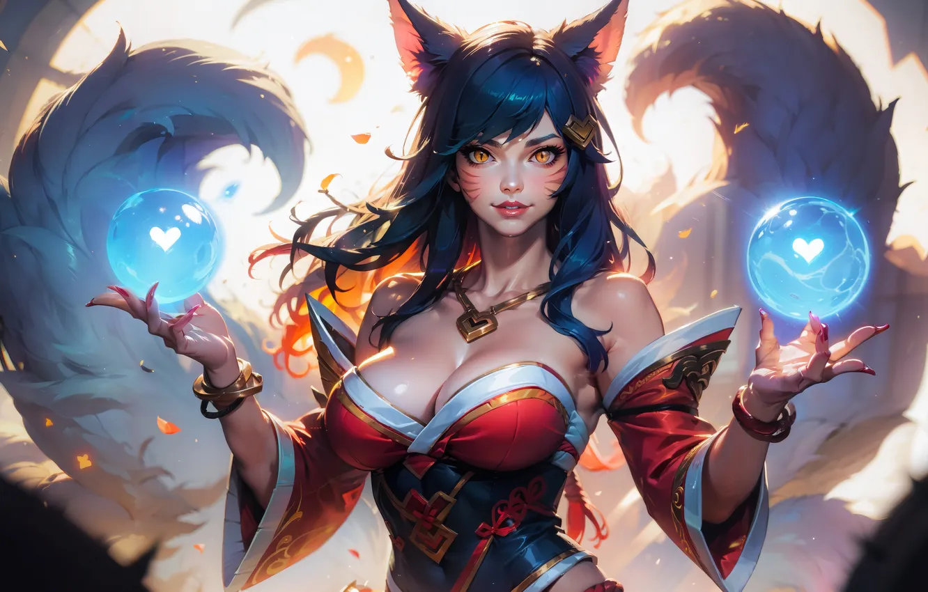 Фото обои League of Legends, Ahri, Orb