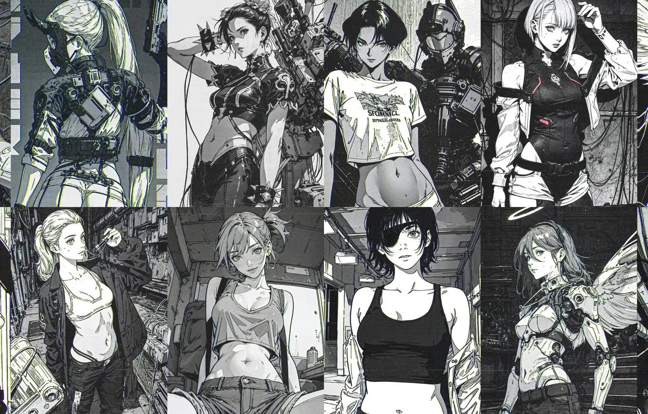 Фото обои Girl, sexy, Misty, Anime, style, Girls, Chun Li, Cyberpunk