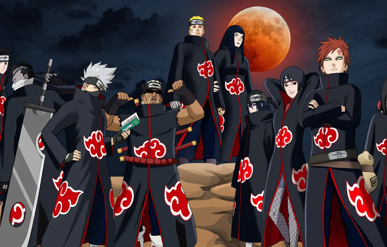 Фото обои Naruto, anime, ninja, Akatsuki, manga, shinobi, Naruto Shippuden, jinchuuriki