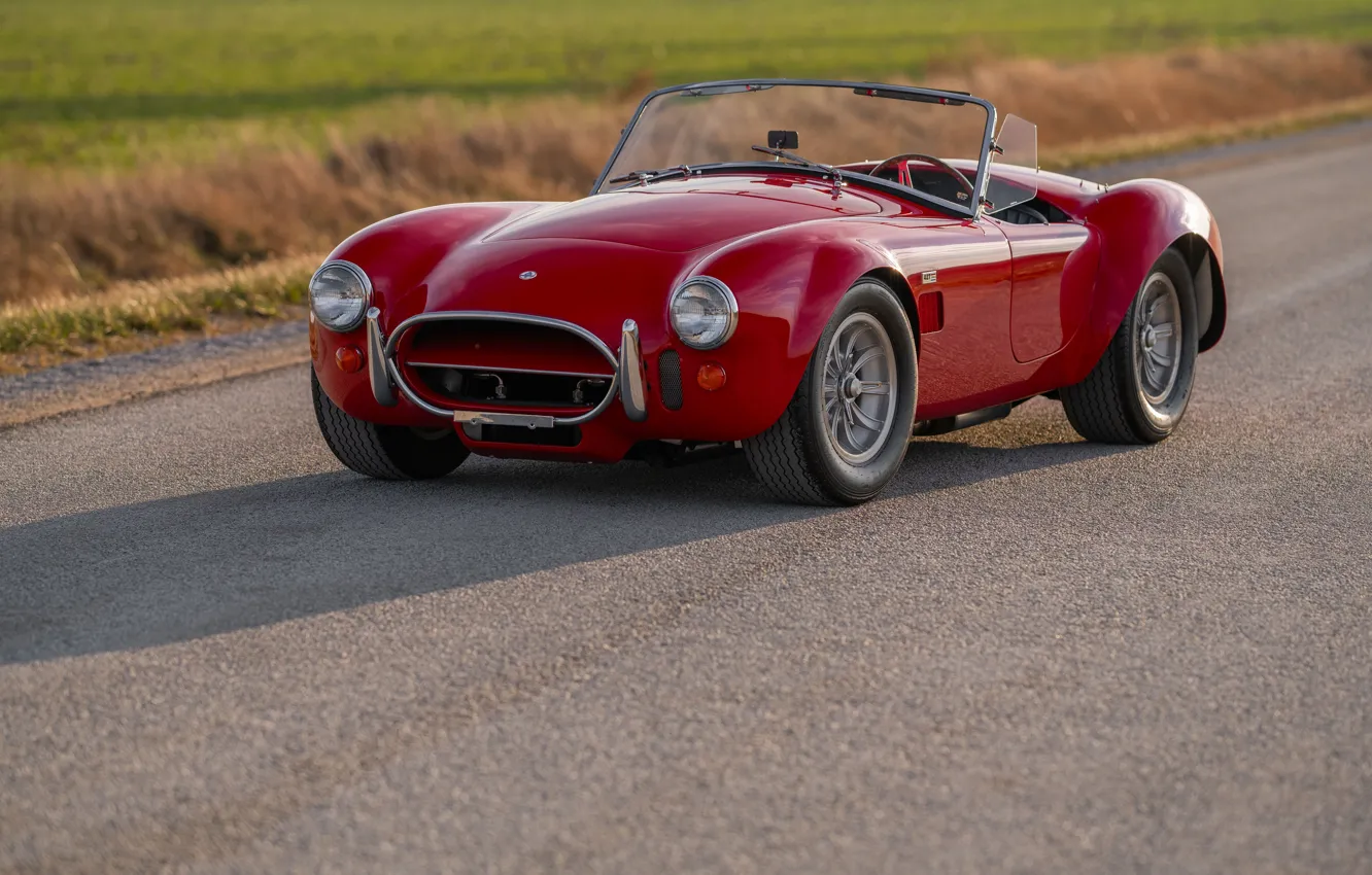 Фото обои Shelby, red, Cobra, 1966, Shelby Cobra 427