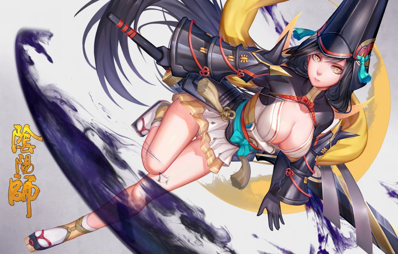 Фото обои девушка, аниме, арт, Onmyouji