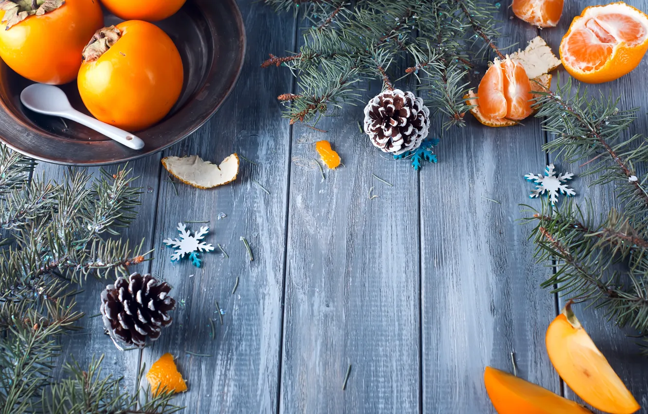 Фото обои украшения, Новый Год, Рождество, Christmas, wood, winter, fruit, New Year