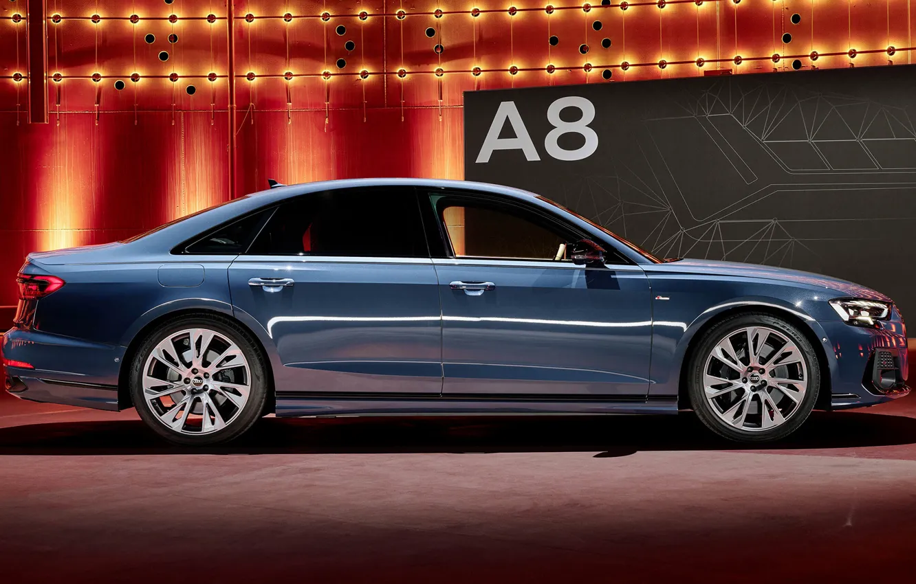 Фото обои Ауди, экстерьер, 2021, Audi A8 S Line