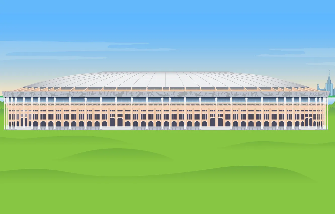 Фото обои Спорт, Футбол, Россия, Арт, Стадион, Luzhniki, Stadium, Лужники