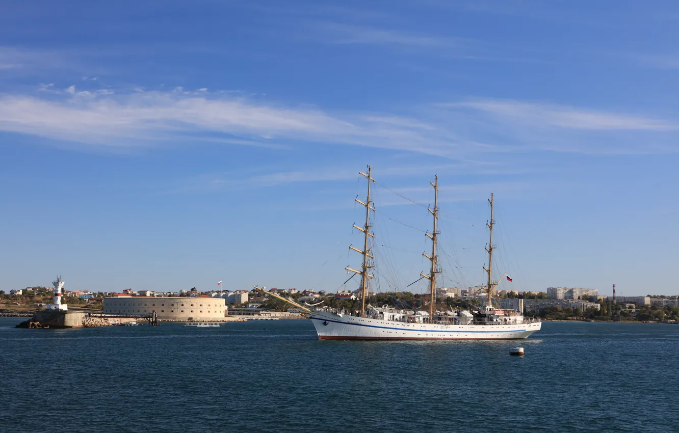 Фото обои корабль, парусный, Севастополь, Херсонес