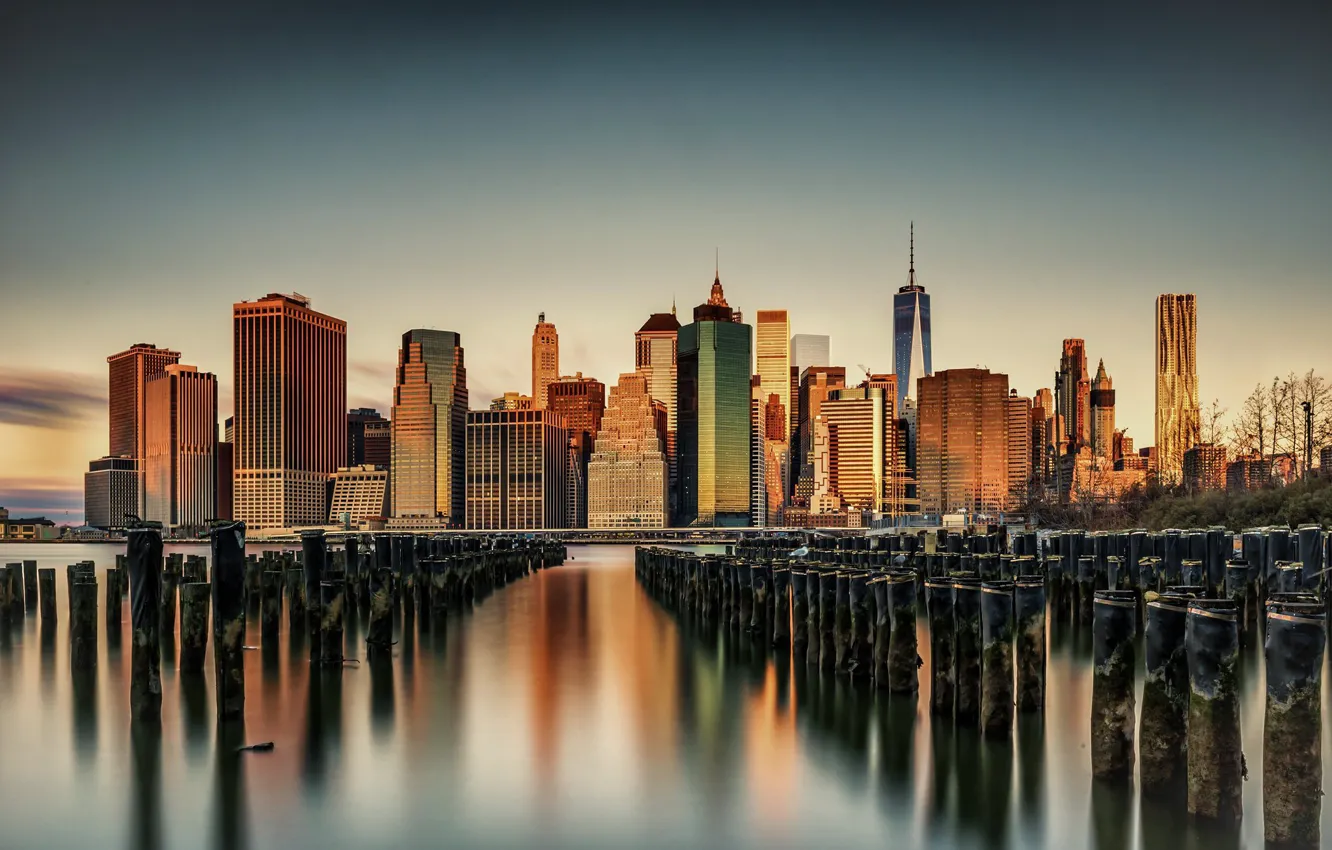 Фото обои город, United States, Manhattan