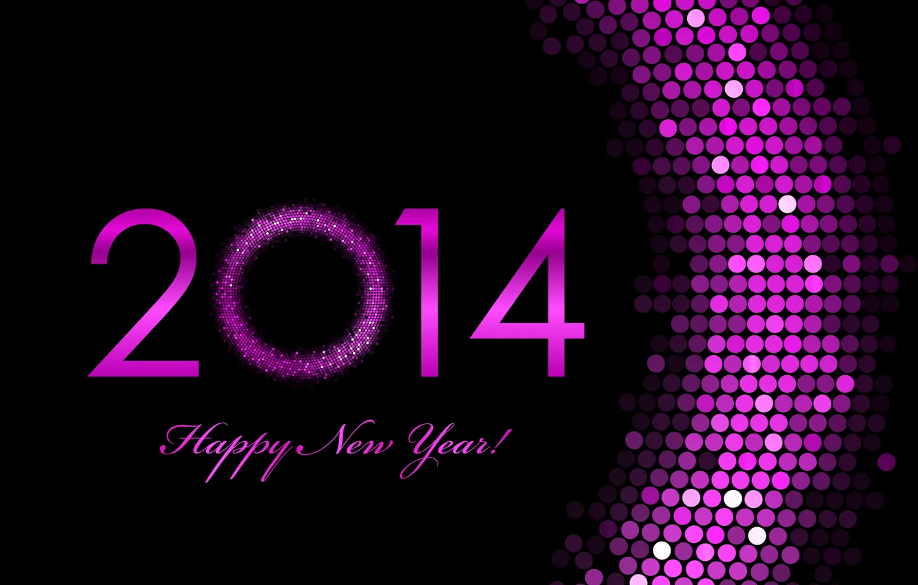Фото обои розовый, праздник, обои, цифры, Новый год, New Year, 2014