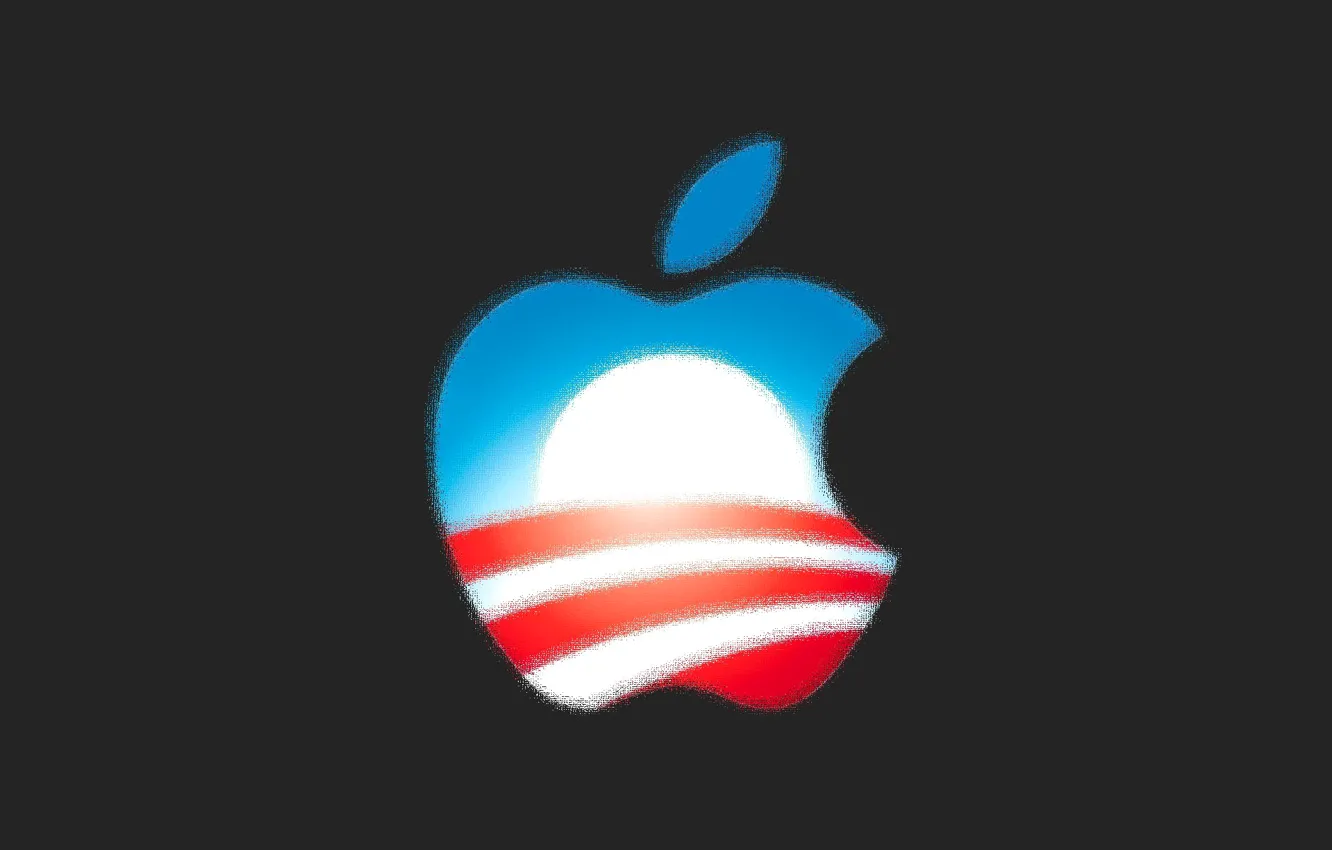 Фото обои компьютер, apple, яблоко, mac, эмблема, гаджет