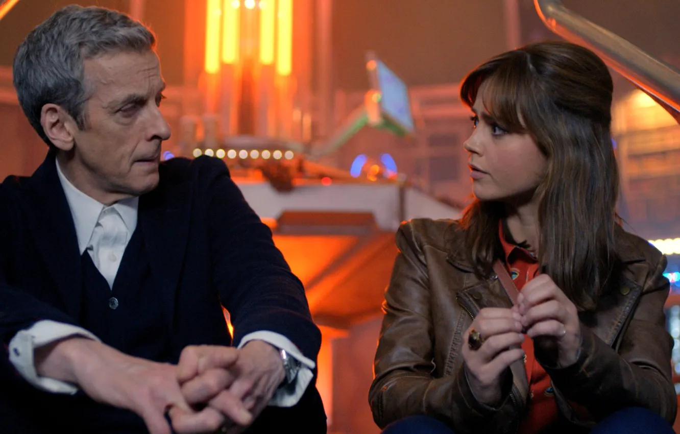 Фото обои Doctor Who, Доктор Кто, Peter Capaldi, Питер Капальди, Джена Коулман