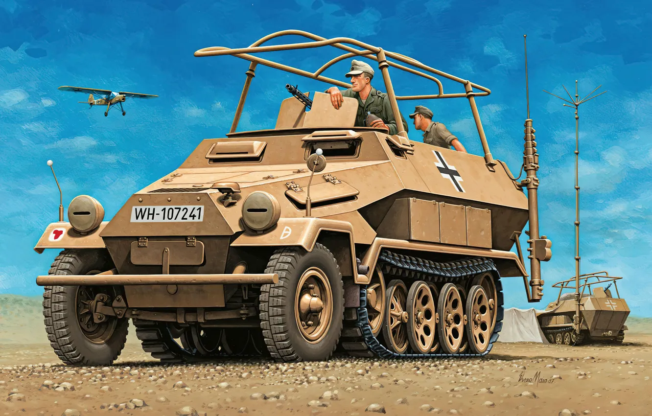 Фото обои Германия, бронетранспортёр, DAK, Sd. Kfz. 251