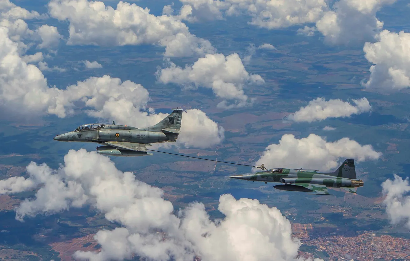 Фото обои sky, cloud, FAB, kumo, AF-1, combat aircraft, Navy of Brazil, Brazilian Air Force