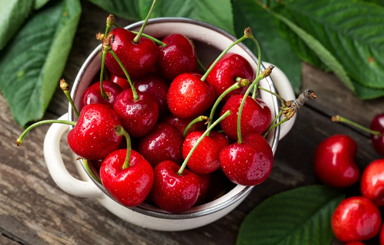 Фото обои ягоды, fresh, wood, черешня, cherry, berries