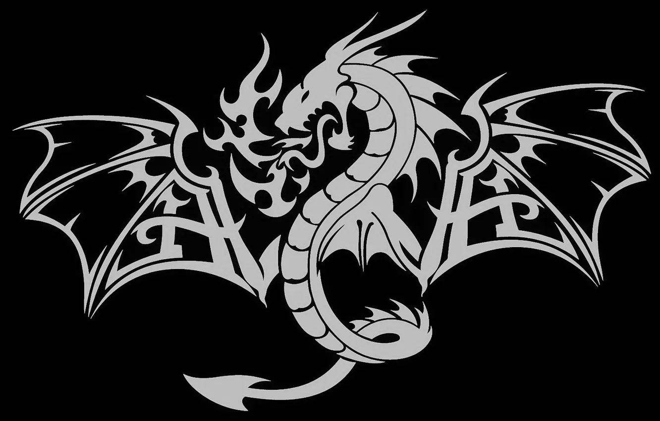 Фото обои background, figure, dragon
