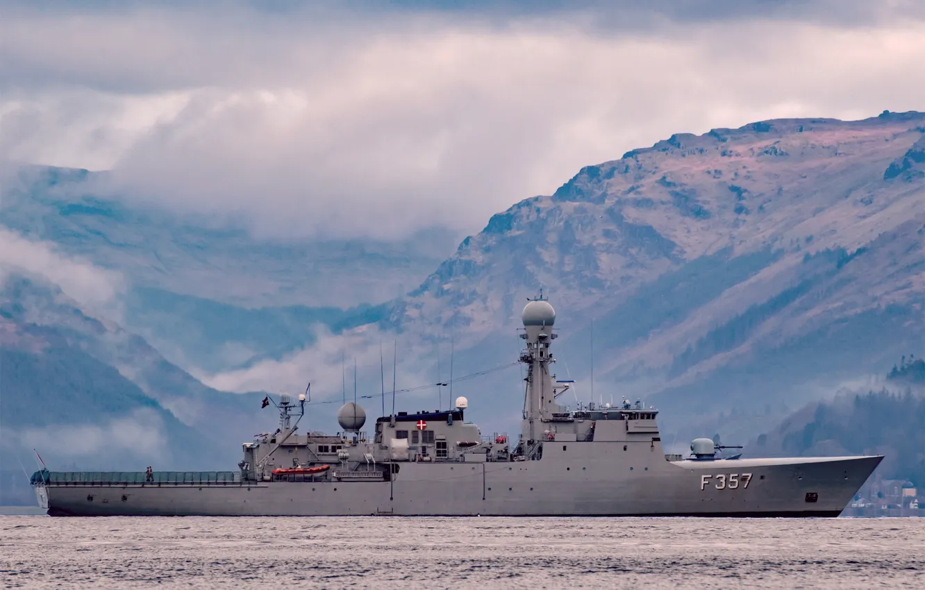 Фото обои Дания, фрегат, HDMS Thetis