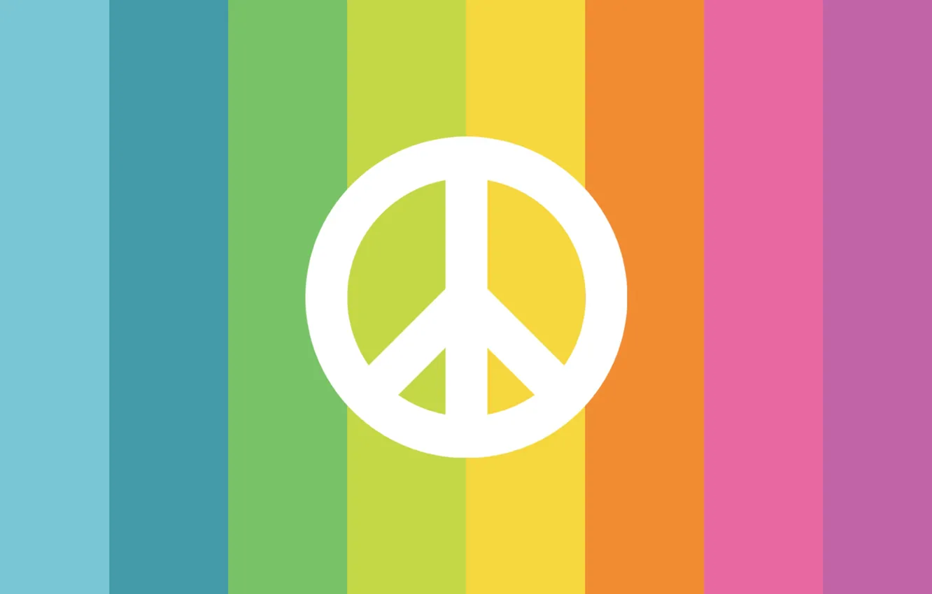 Фото обои цвета, полосы, знак, радуга, символ, пацифизм, пацифик
