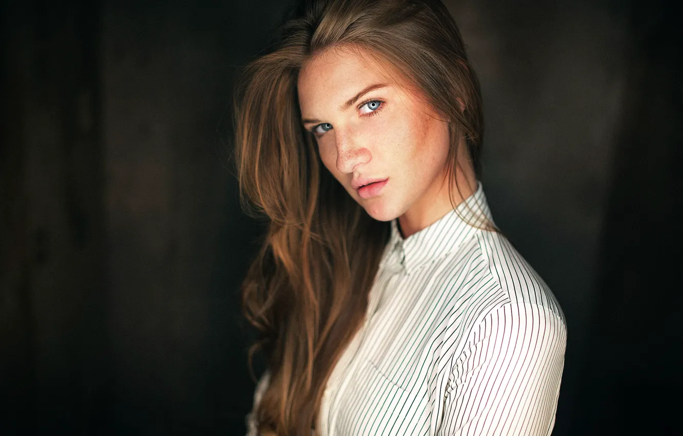 Фото обои портрет, веснушки, Sophia, The Photo Fiend