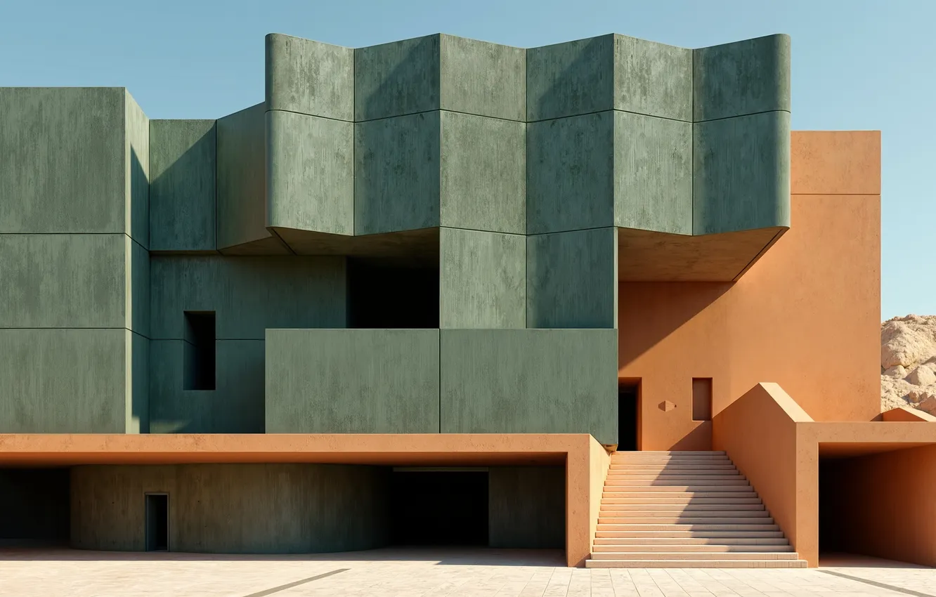 Фото обои colors, desert, architecture