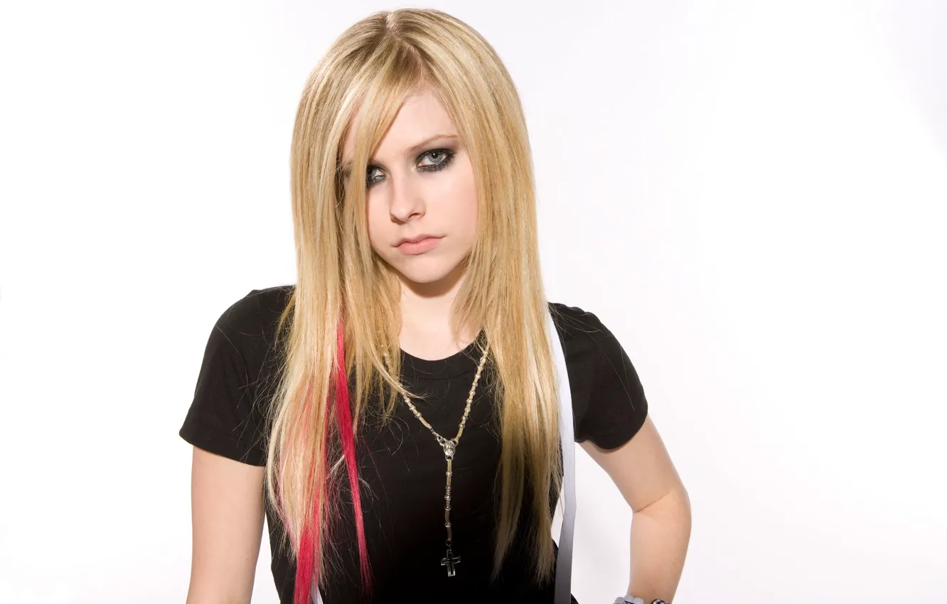 Фото обои девушка, певица, avril lavigne