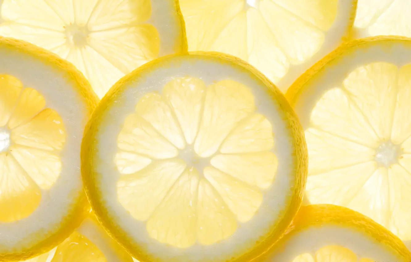 Фото обои лимон, еда, долька, цитрус