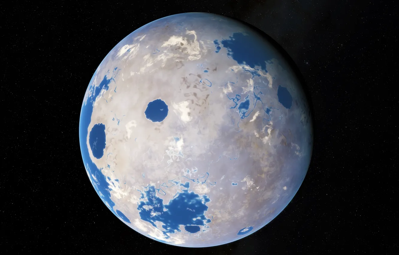 Фото обои на орбите, экзопланета, в созвездии Лебедя, жёлтого карлика, Kepler-452 b