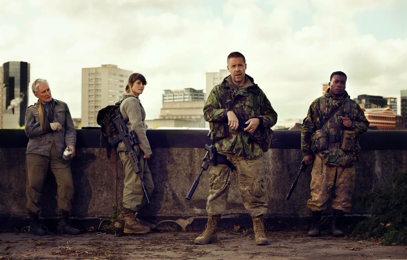Фото обои cinema, gun, weapon, survivor, movie, film, rifle, Gemma Arterton