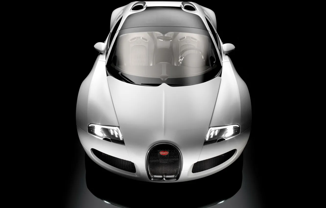 Фото обои белый, черный, Bugatti