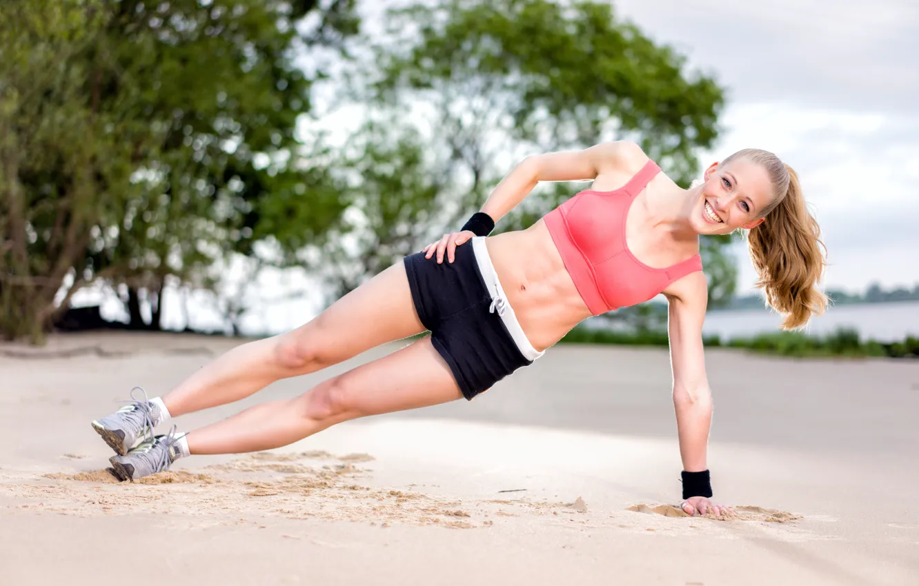 Фото обои female, workout, fitness