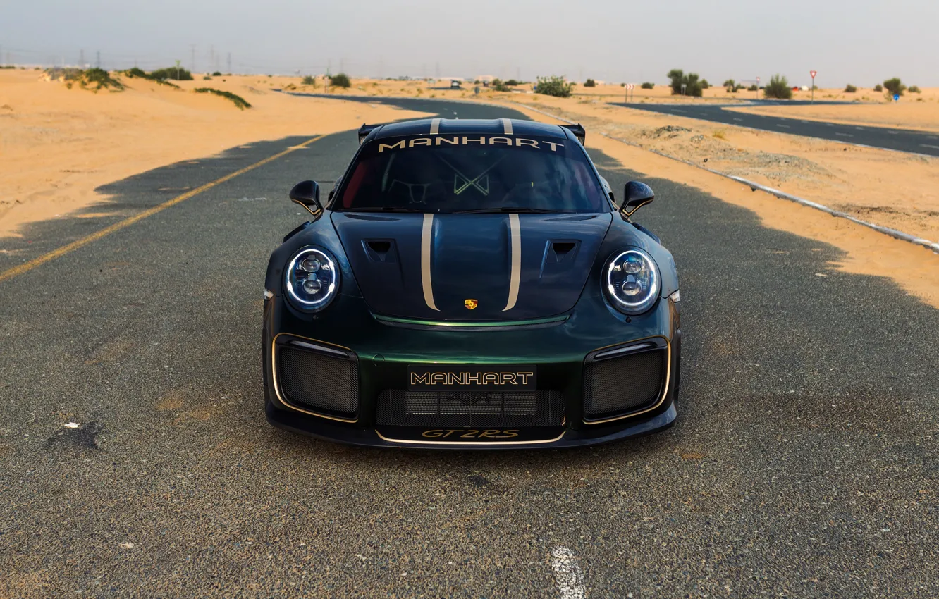Фото обои песок, Porsche, порше, GT2, GT2 RS, 991, Manhart, Porsche 991