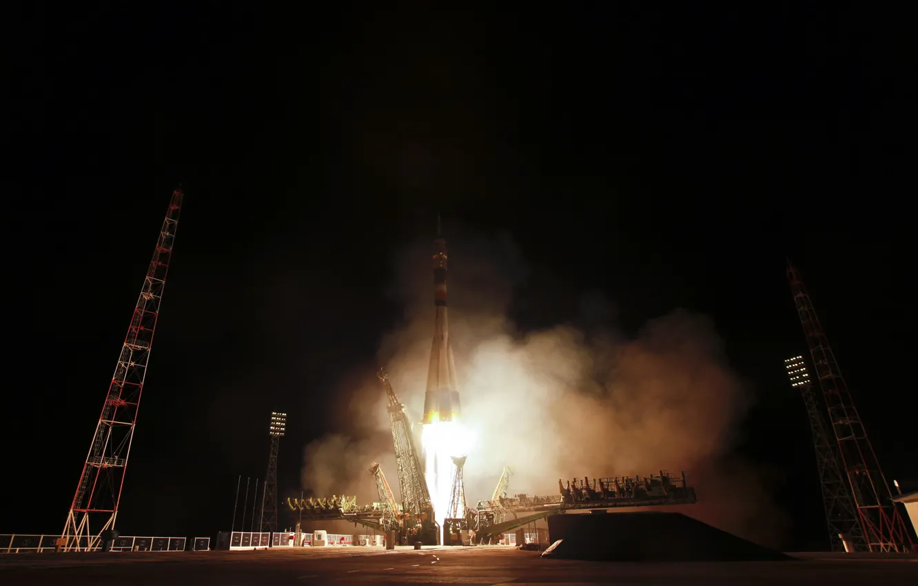 Фото обои ракета, старт, Гагарин