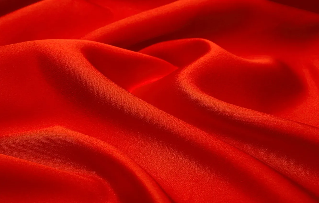 Фото обои волны, фон, текстура, ткань, красная, складки