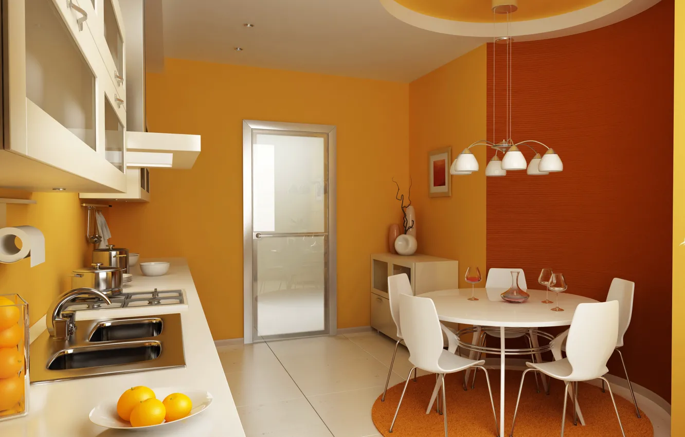 Фото обои дизайн, комната, интерьер, кухня