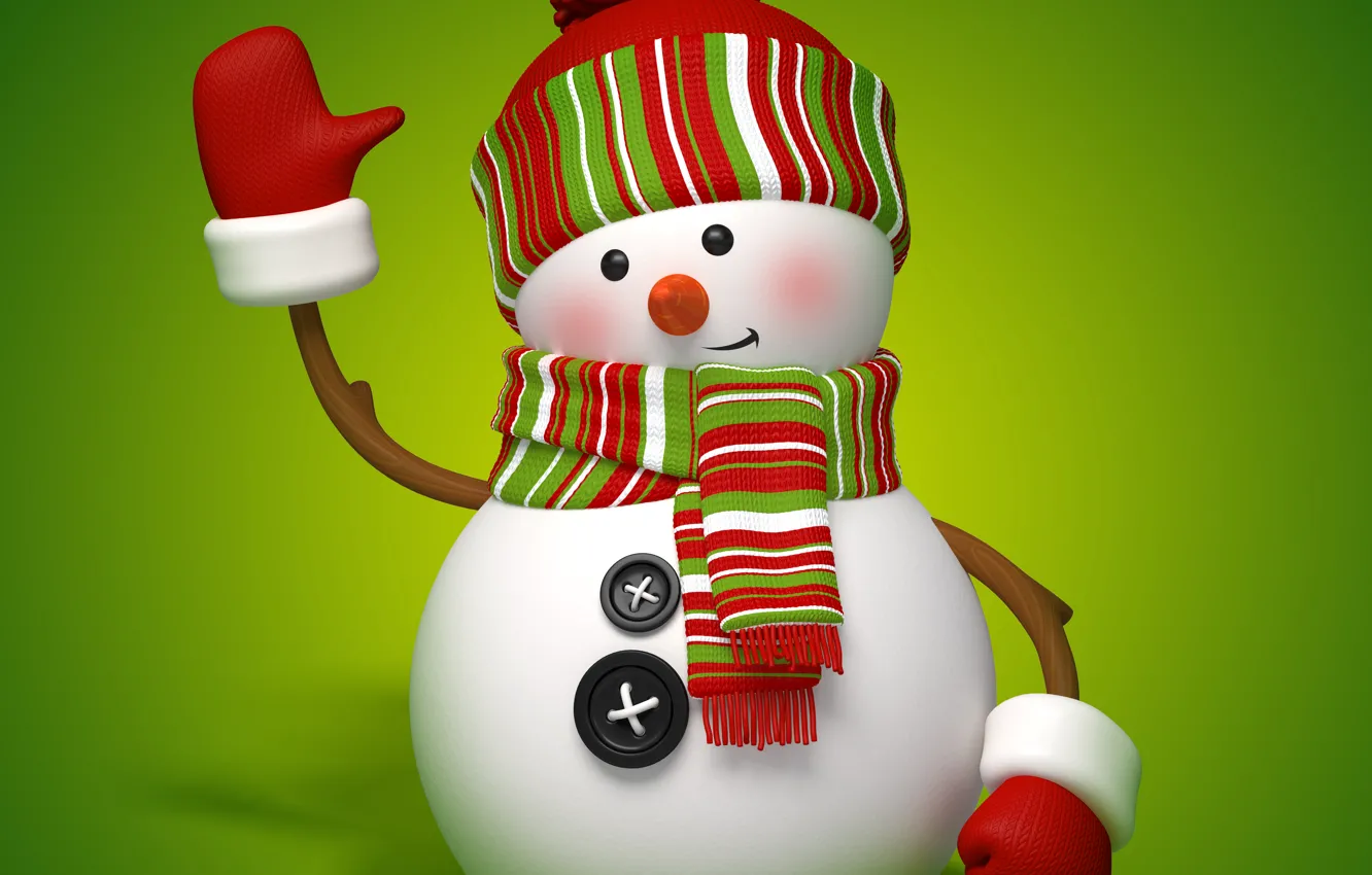 Фото обои снеговик, christmas, new year, cute, snowman
