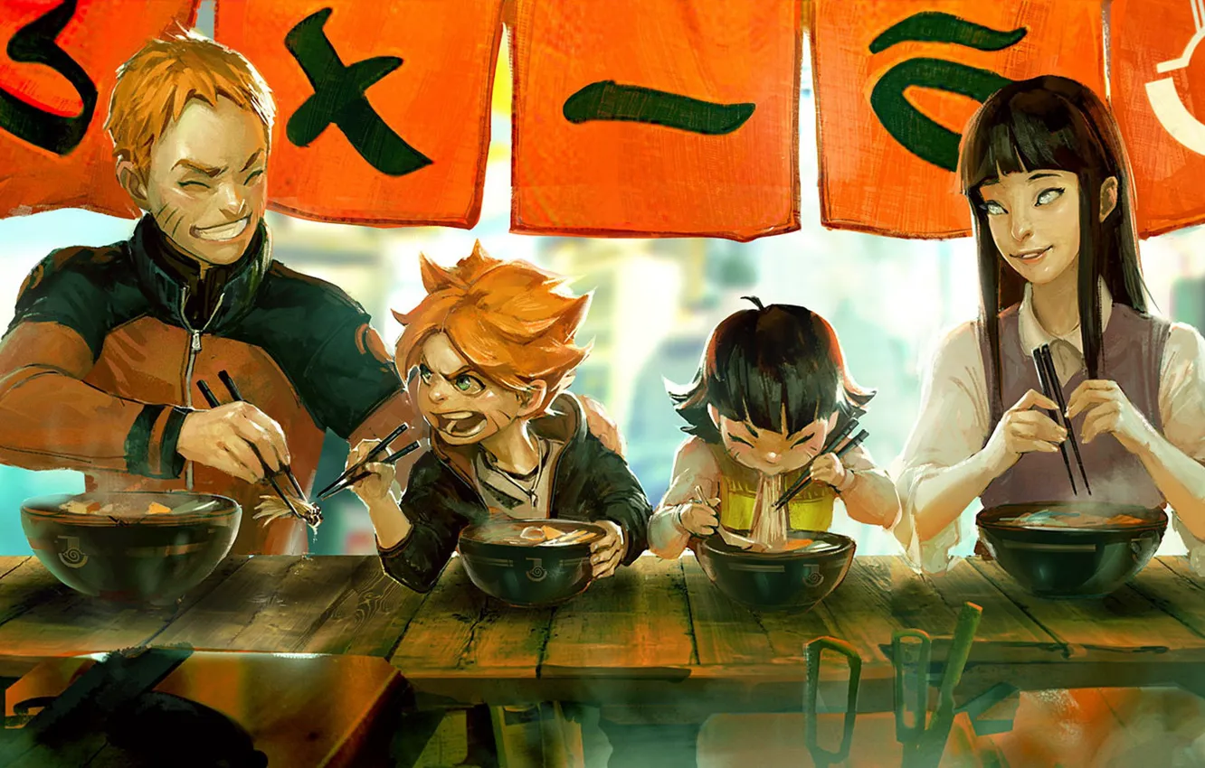 Фото обои Семья, Наруто, Naruto, Узумаки Наруто, Хината Хьюго, Boruto, Боруто, Химавари