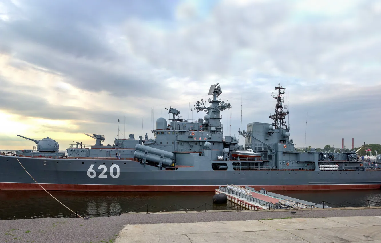 Фото обои эсминец, корабль-музей, проект 956, кронштадт, беспокойный