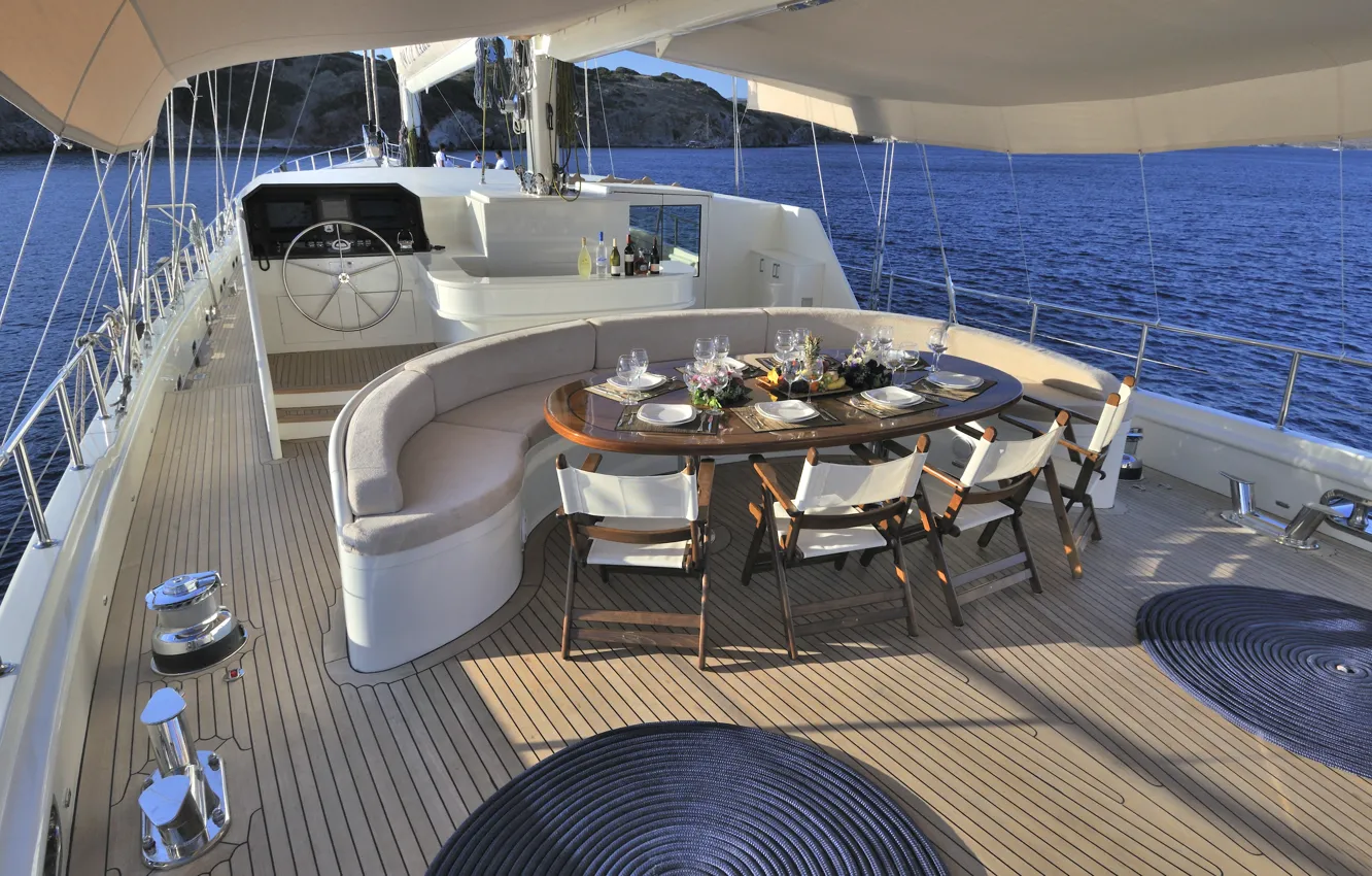 Фото обои дизайн, стиль, интерьер, яхта, палуба, люкс, кокпит, luxury yacht