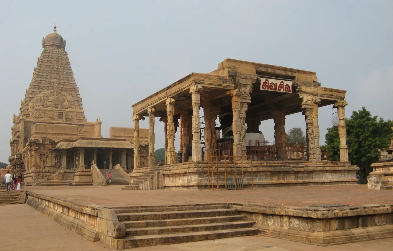 Фото обои landscape, temple, thanjavur