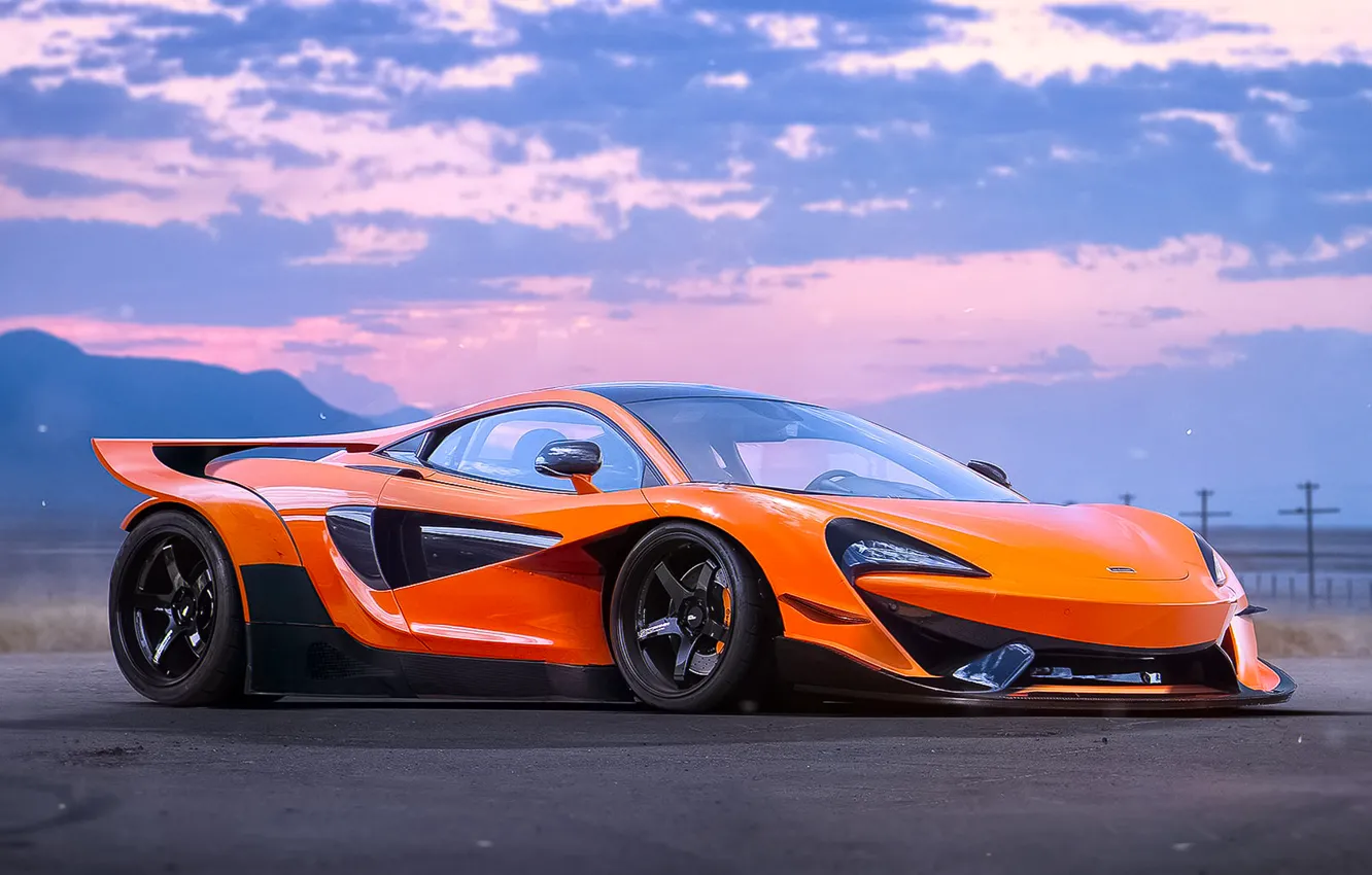Фото обои McLaren, Orange, Tuning, Future, Supercar, by Khyzyl Saleem, Experimental, 570S