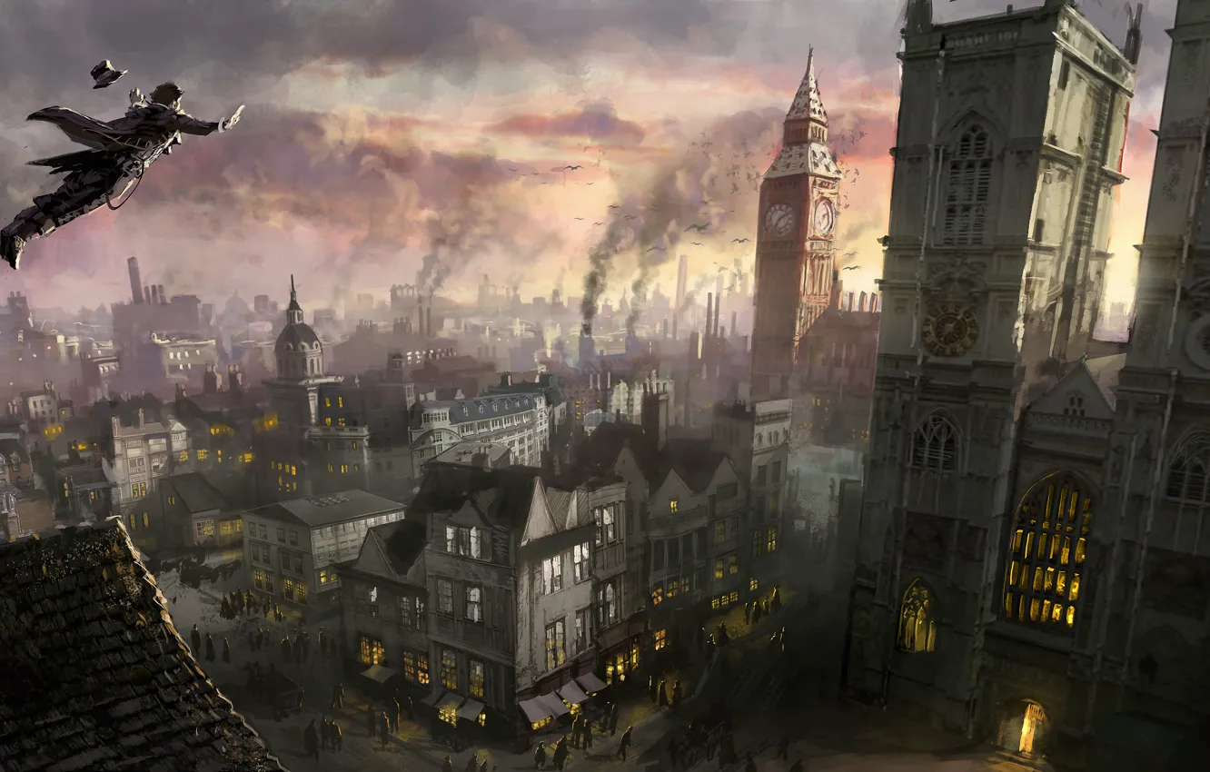 Фото обои Лондон, Assassins Creed, Арт, Ubisoft, Синдикат, Syndicate, Assassin's Creed: Syndicate, Assassin's Creed: Синдикат