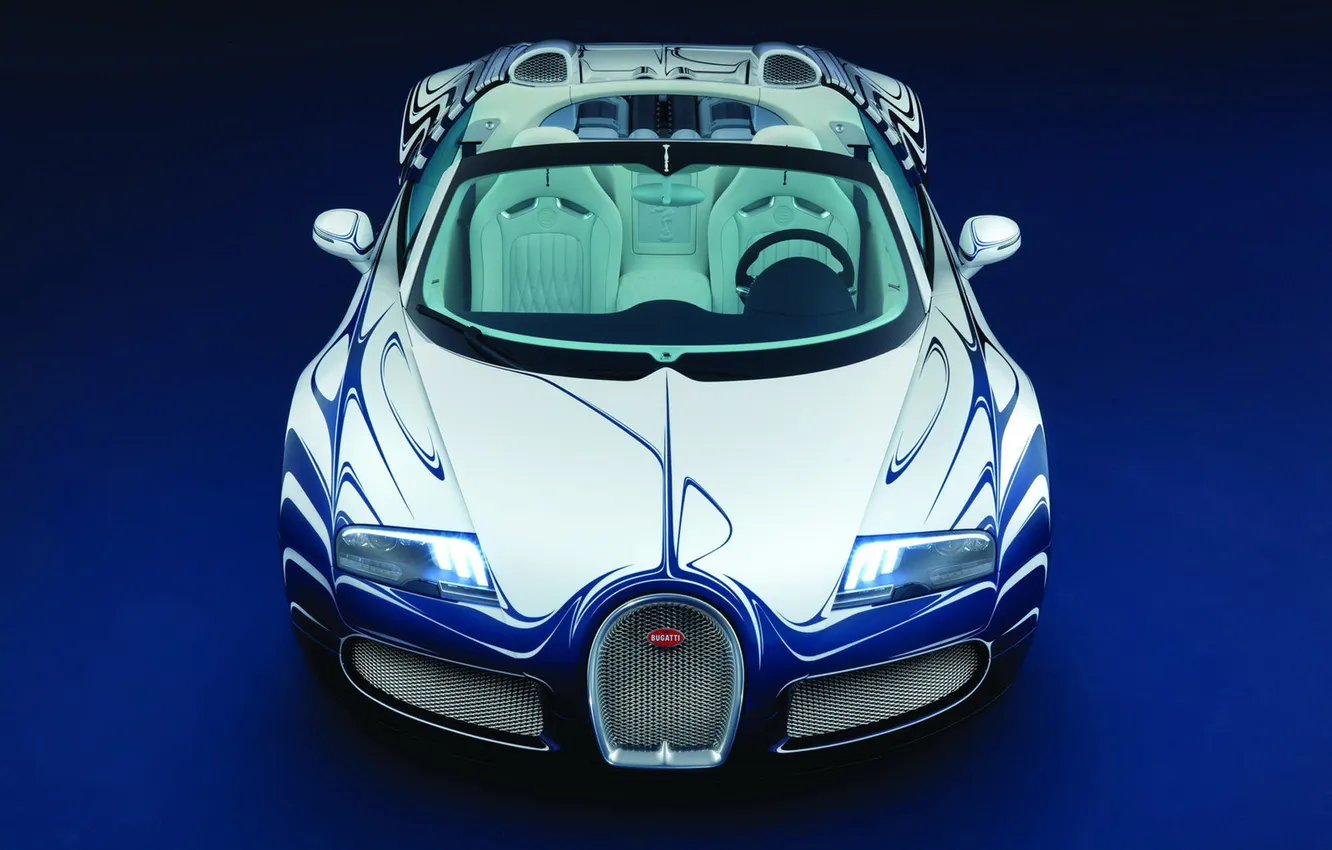 Фото обои veyron, bugatti, grand sport, фарфор, l or blanc, белое золото