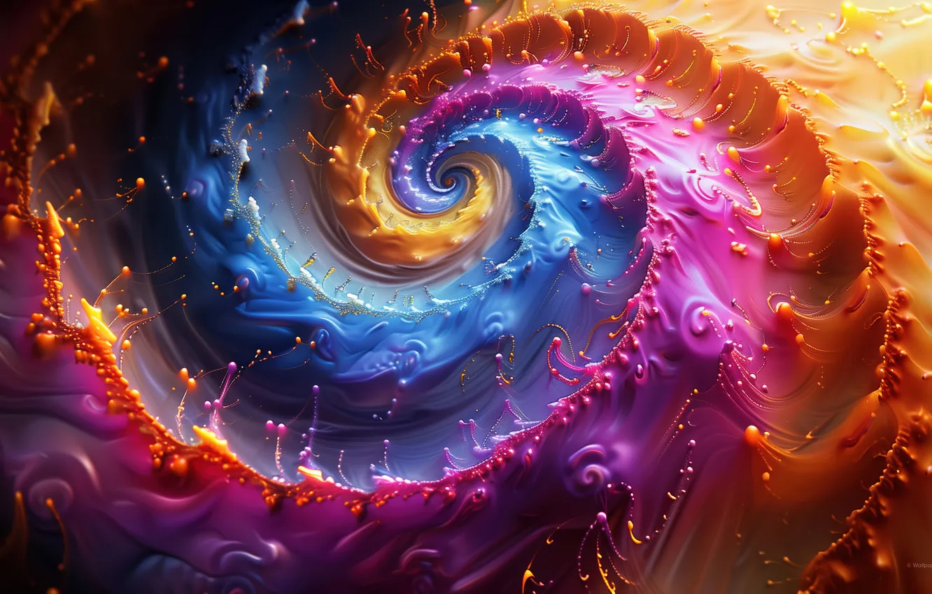 Фото обои colorful, digital art, vortex