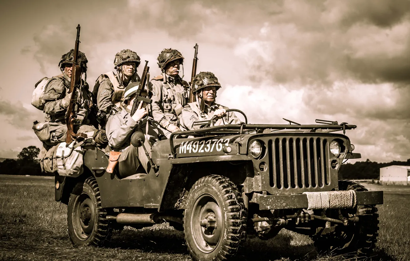 Фото обои оружие, солдаты, экипировка, Jeep, &ampquot;Виллис-МВ&ampquot;, Willys MB