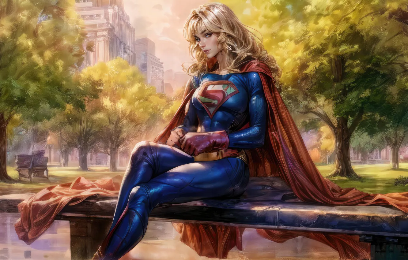 Фото обои garden, supergirl, guardian