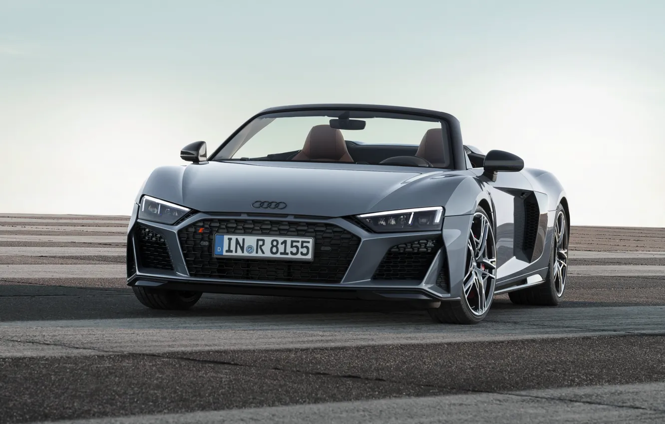 Фото обои Audi R8, Spyder, V10, 2019