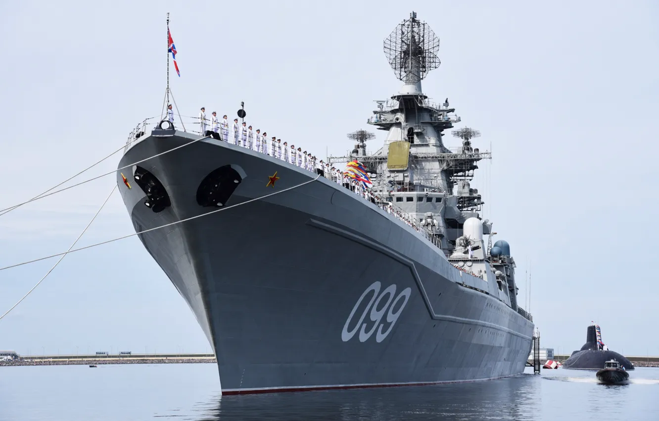 Фото обои Крейсер, ВМФ России, Проект 1144, "Орлан"