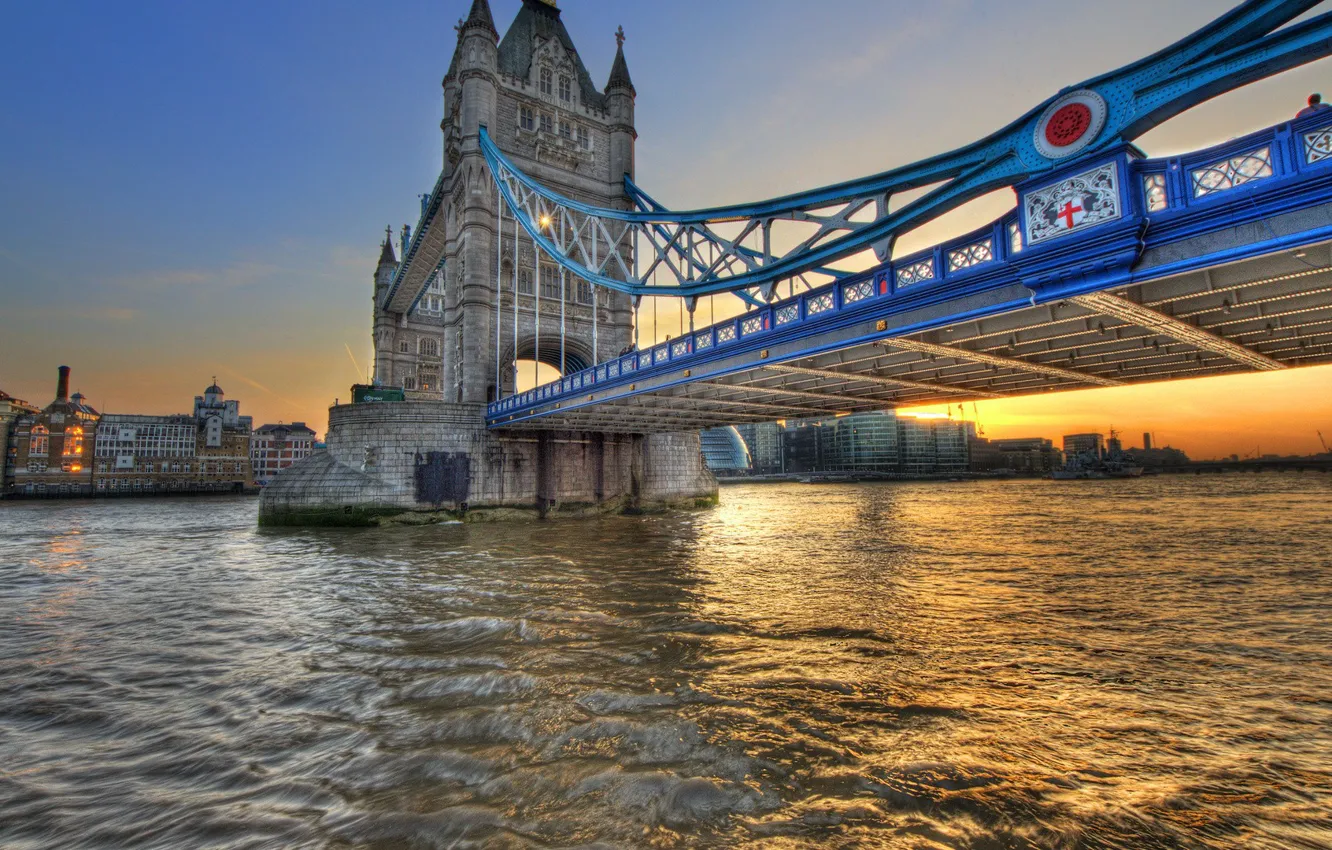 Фото обои река, Англия, Лондон, Тауэрский мост